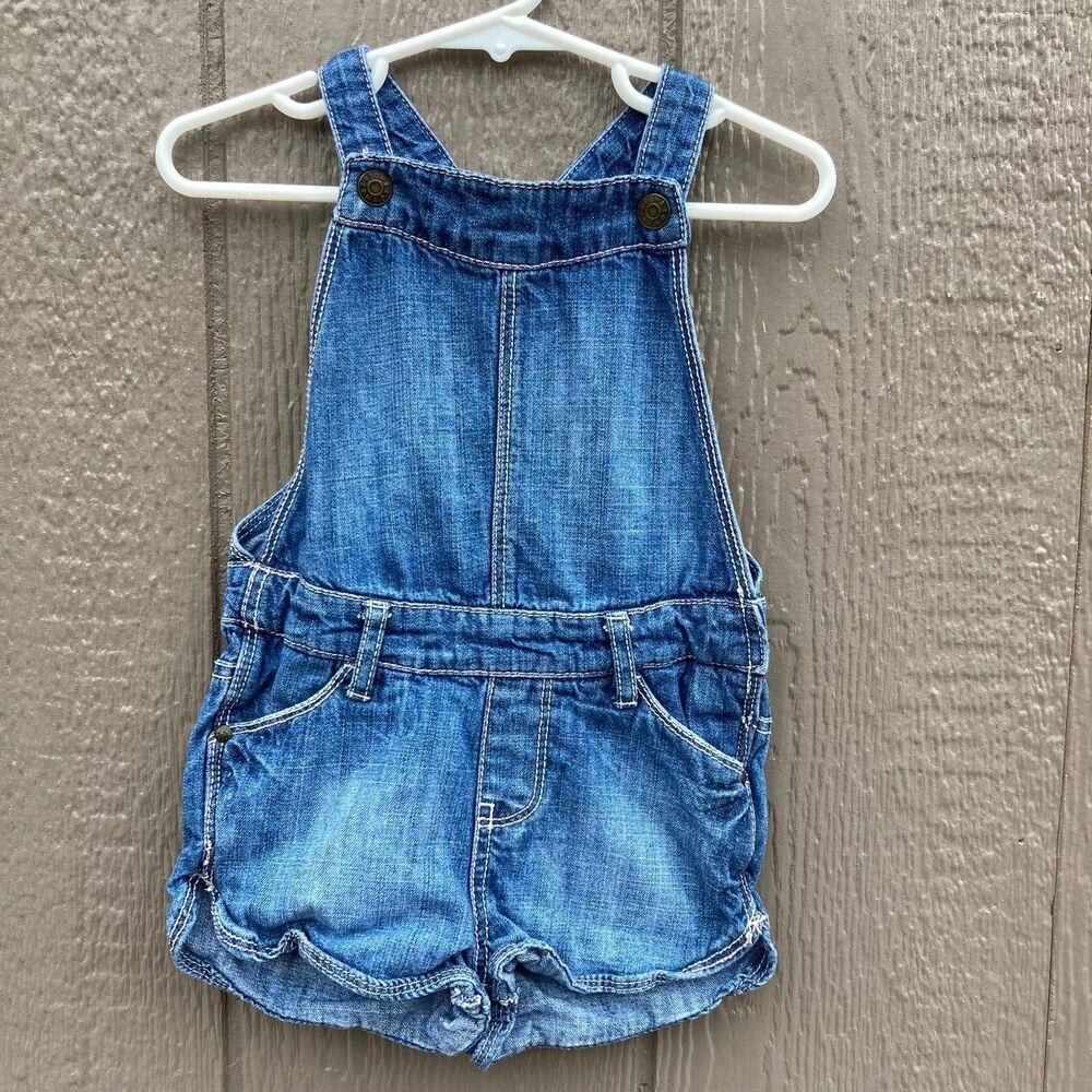 Joe fresh girls 1 year denim jean shortall pink stitching